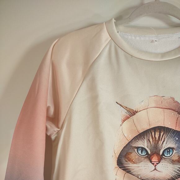 Cat Drinking Coffee in Cold Weather, Size Small - Picture 7 of 8